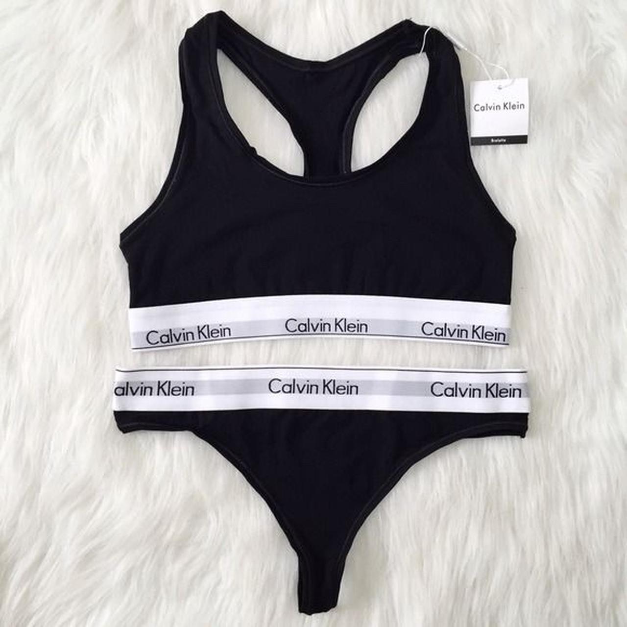Calvin Klein bra and thong set 😍 Brand new Free - Depop