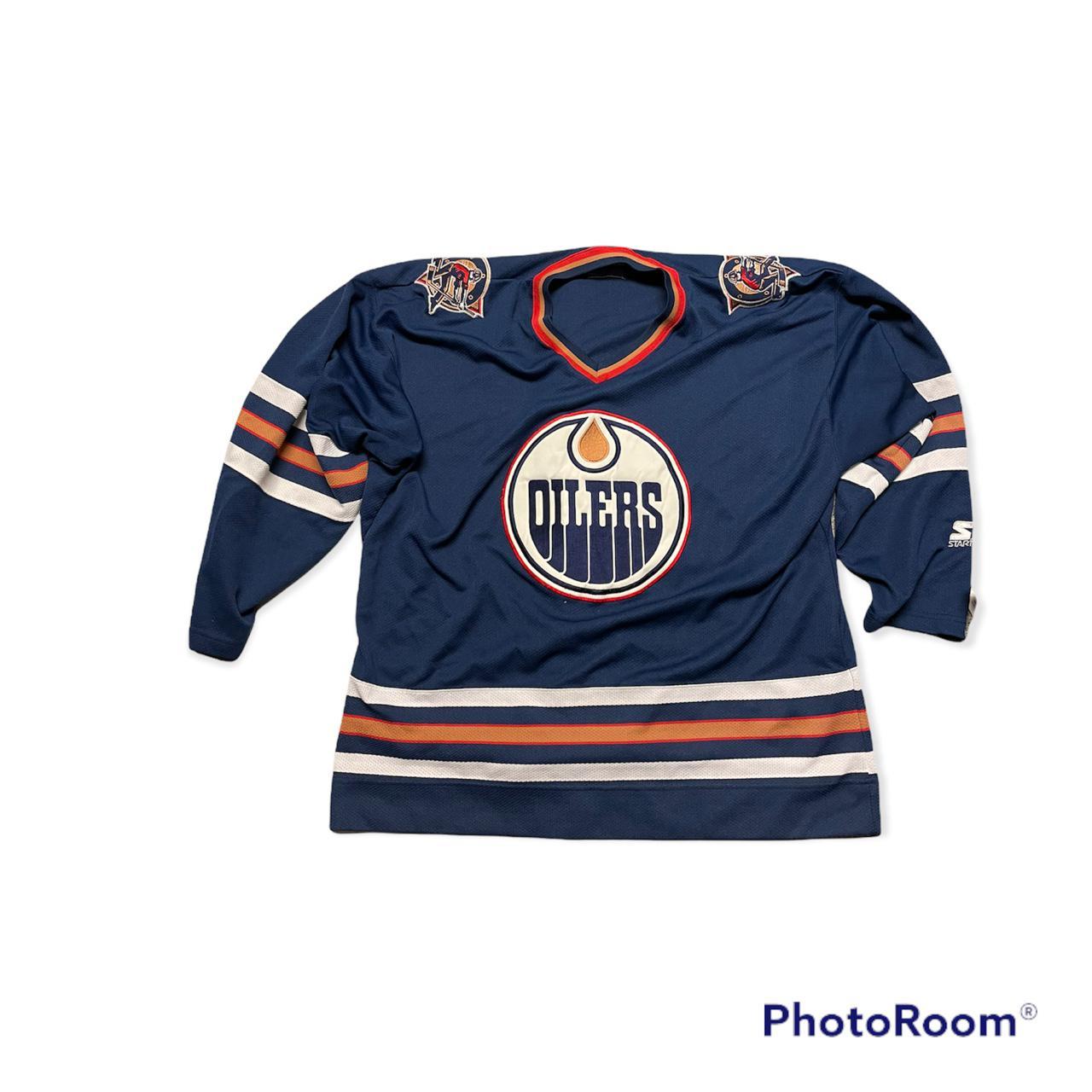 Edmonton Oilers NHL Mitchell & Ness Men's Navy/Orange Two Tone