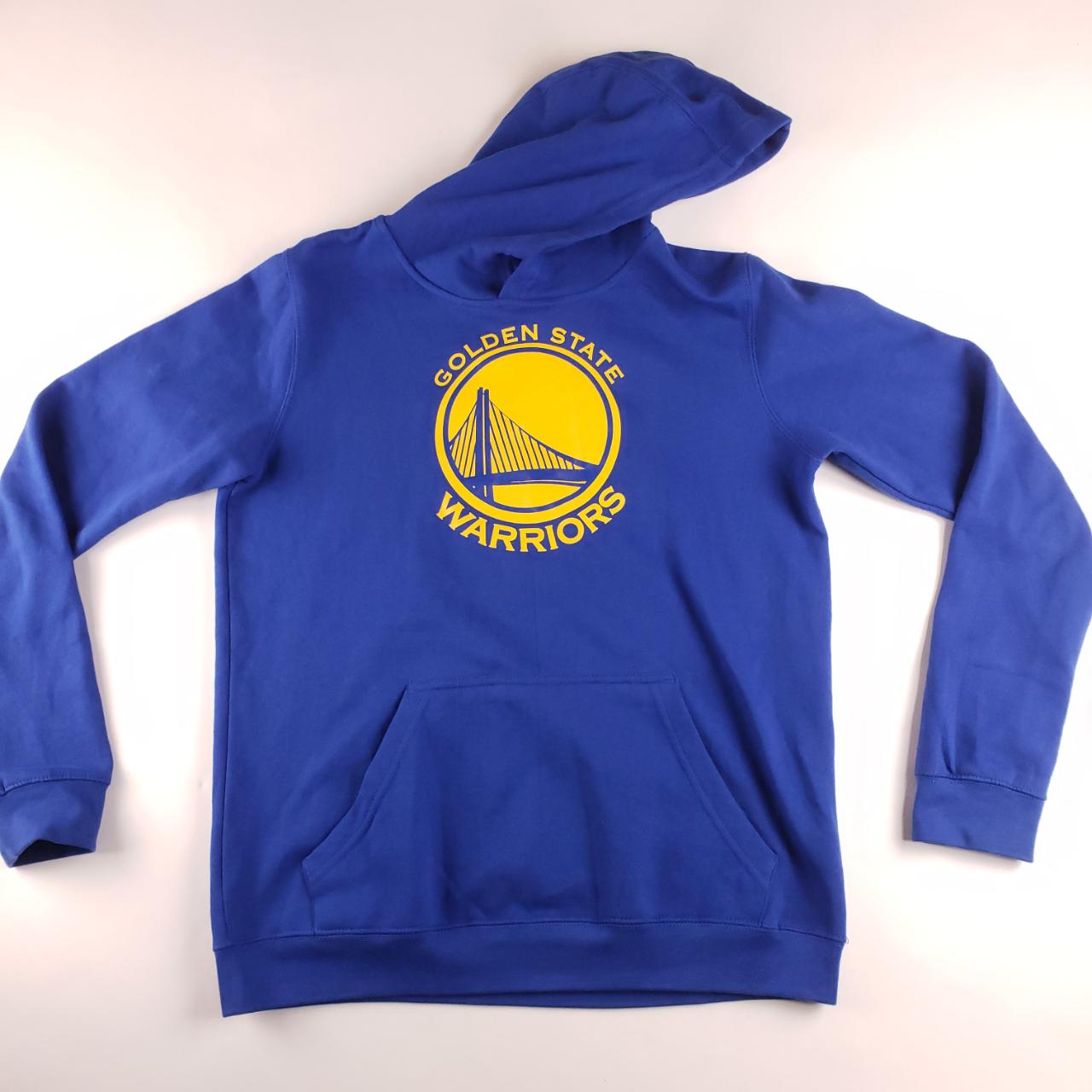 NBA Golden State Warriors Hoodie Sweatshirt Blue Yellow Large