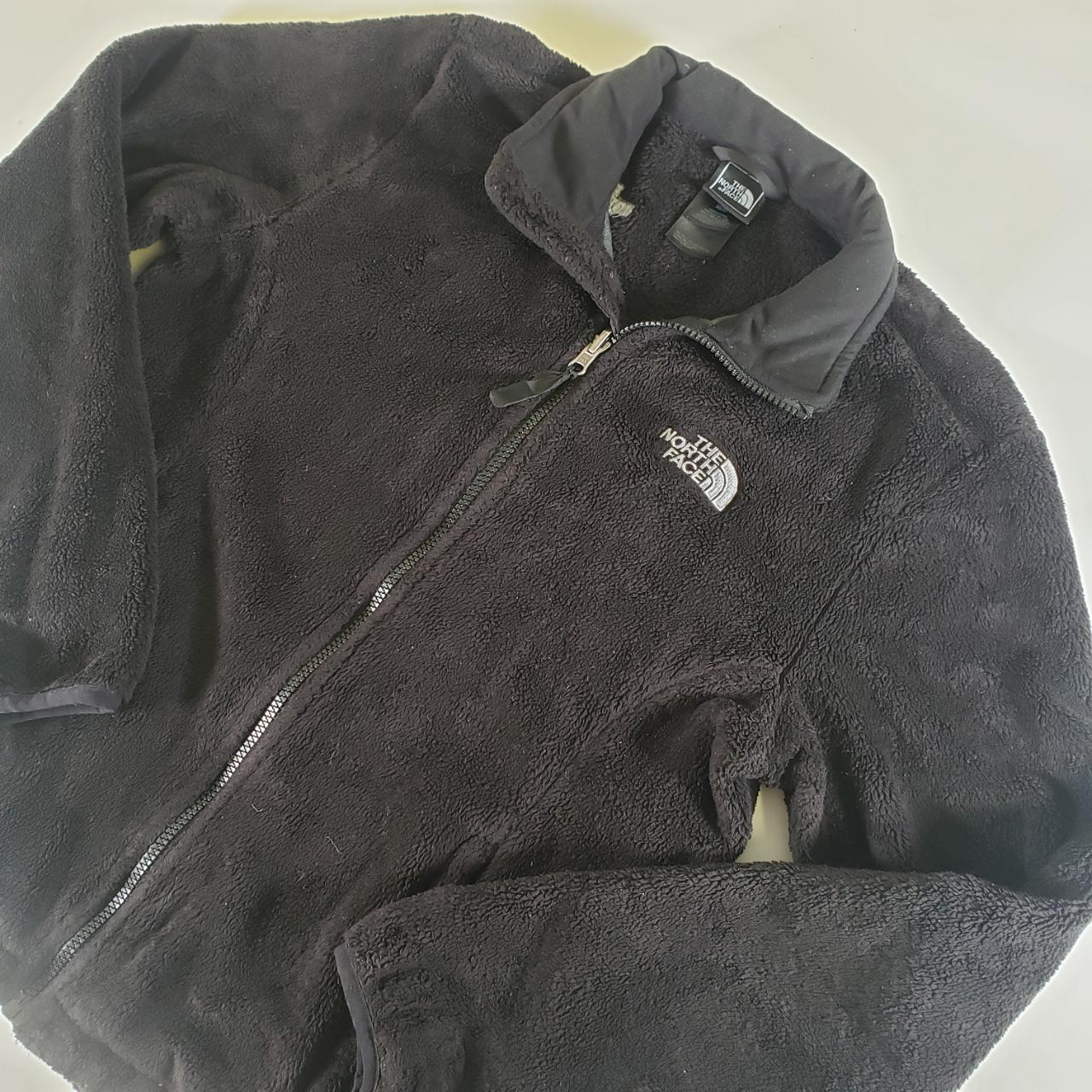 the north face black fuzzy jacket