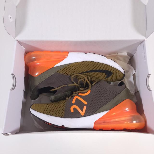 Nike air max 270 flyknit sales olive orange