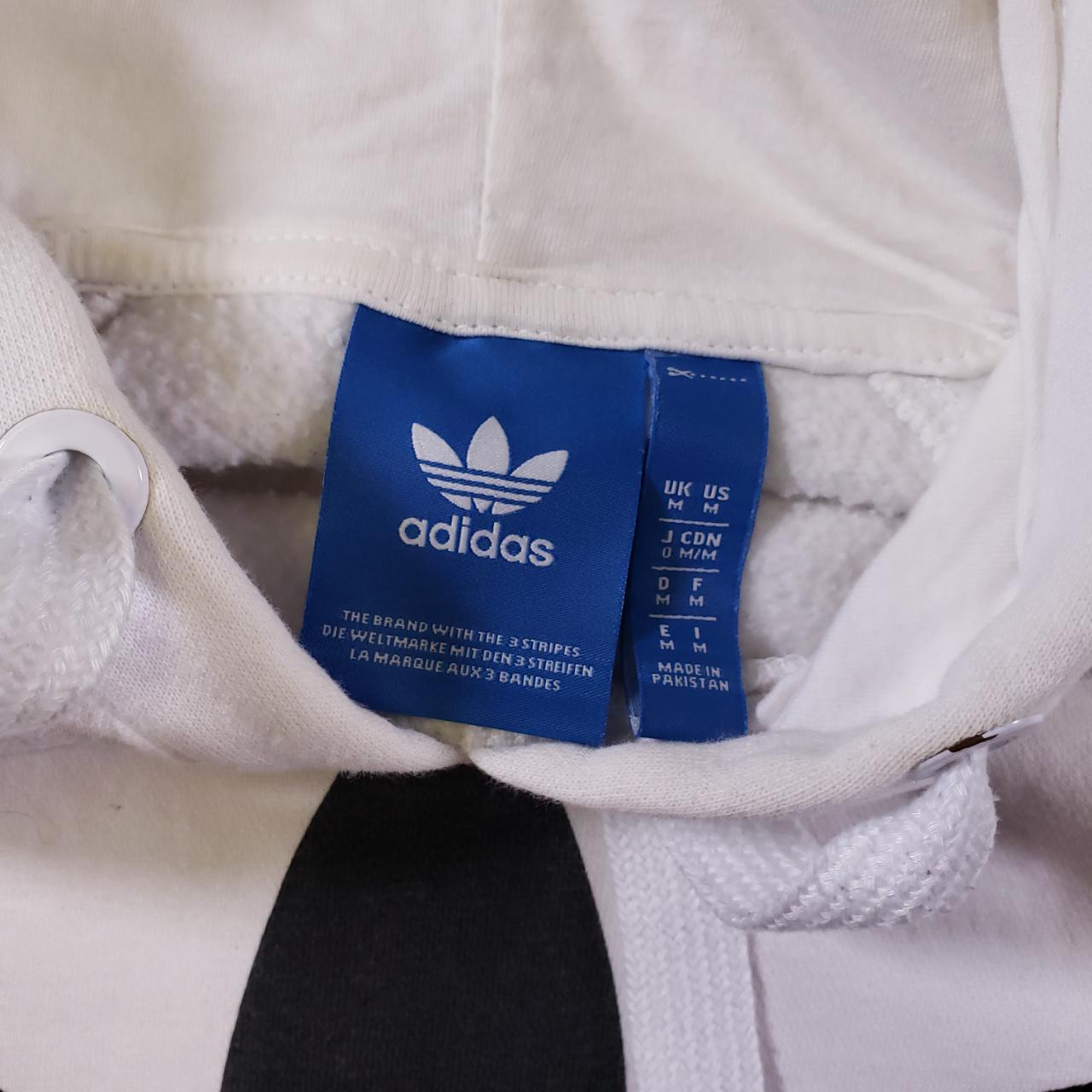 Adidas Originals Trefoil White Cropped Hoodie Men's... - Depop