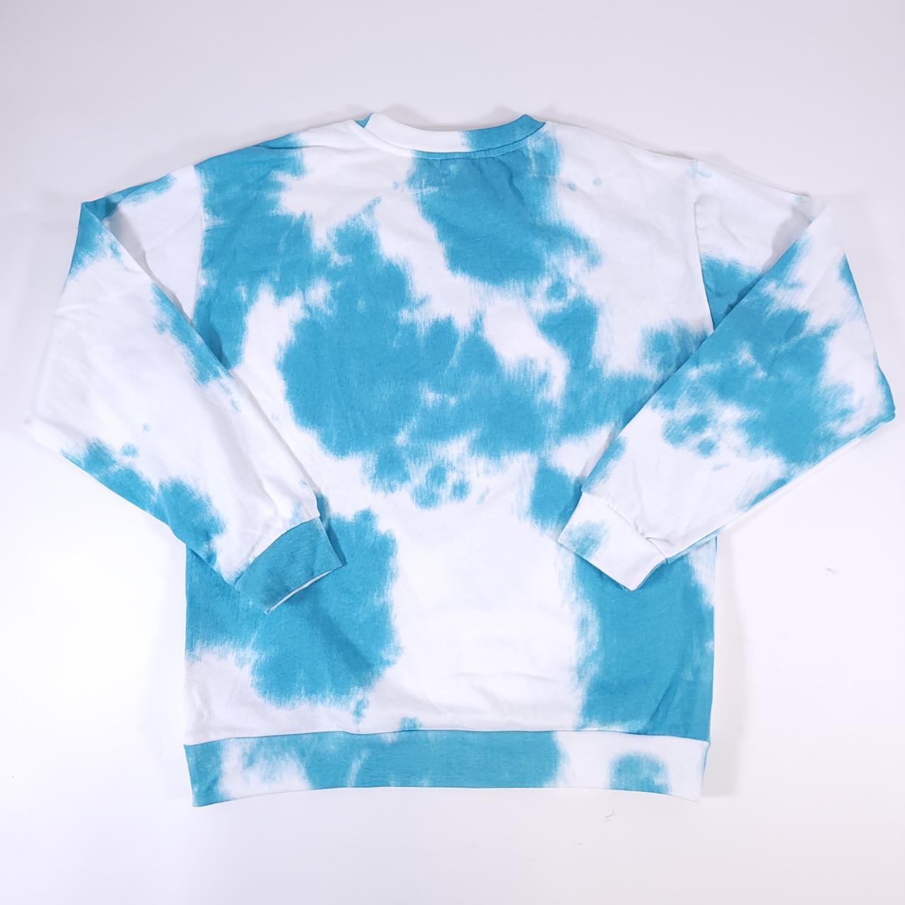 Vintage CoCa-Cola white and blue tie-dye Soft drink... - Depop