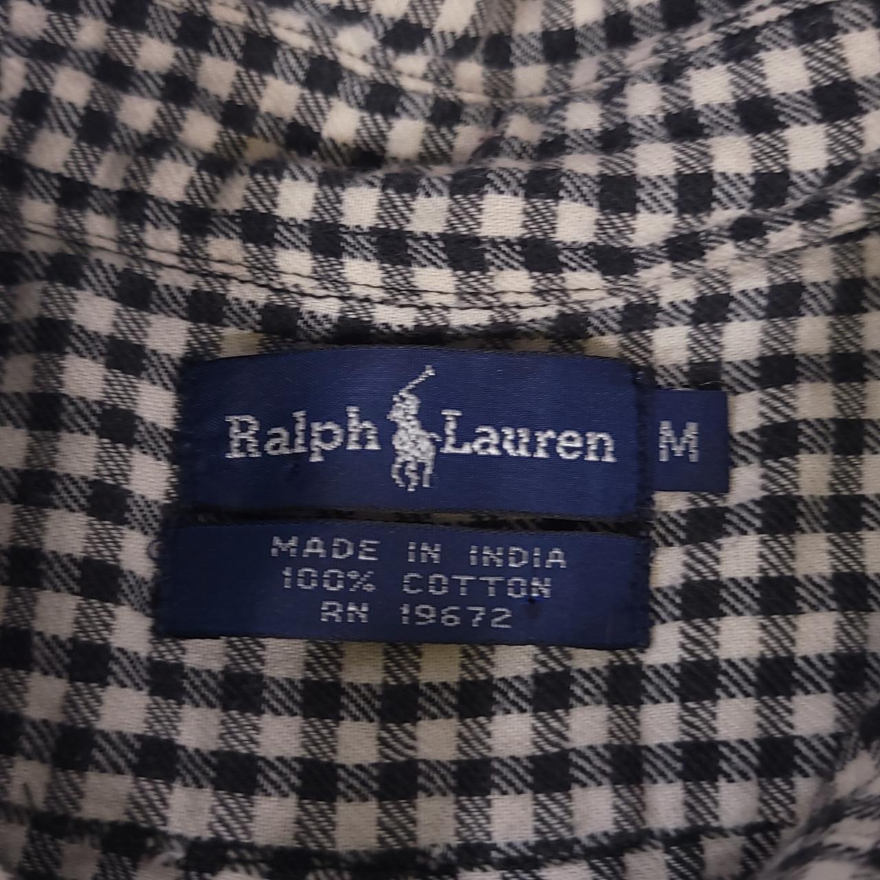 Polo Ralph Lauren Black & White Plaid Button Up... - Depop