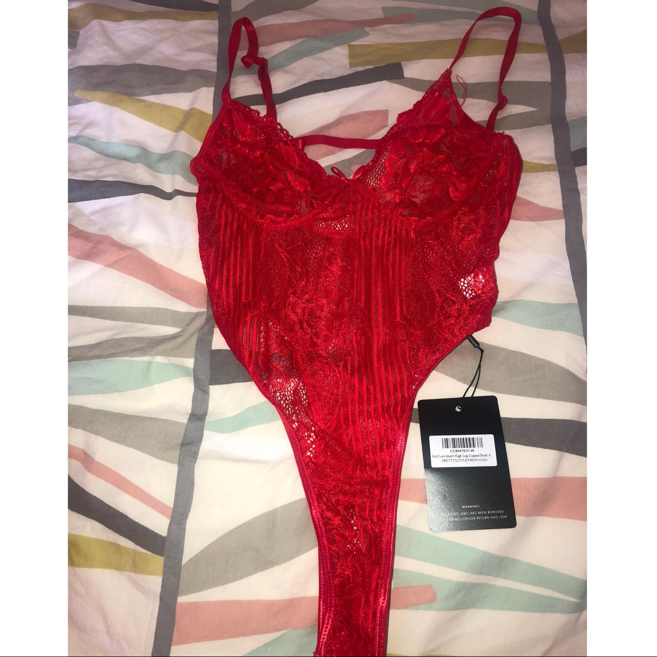 Red Lace Bodysuit  PrettyLittleThing USA