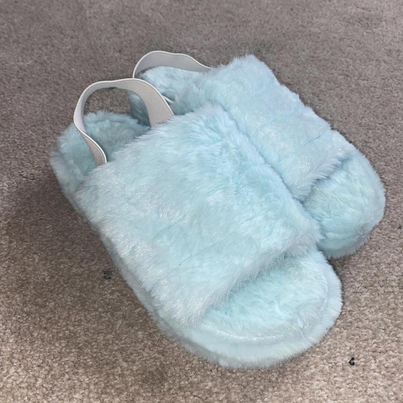 multi coloured fluffy sliders