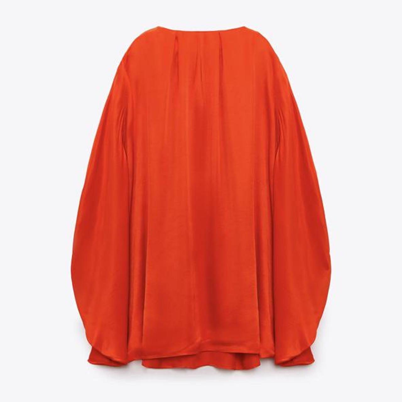 Zara Women's Orange Dress Depop