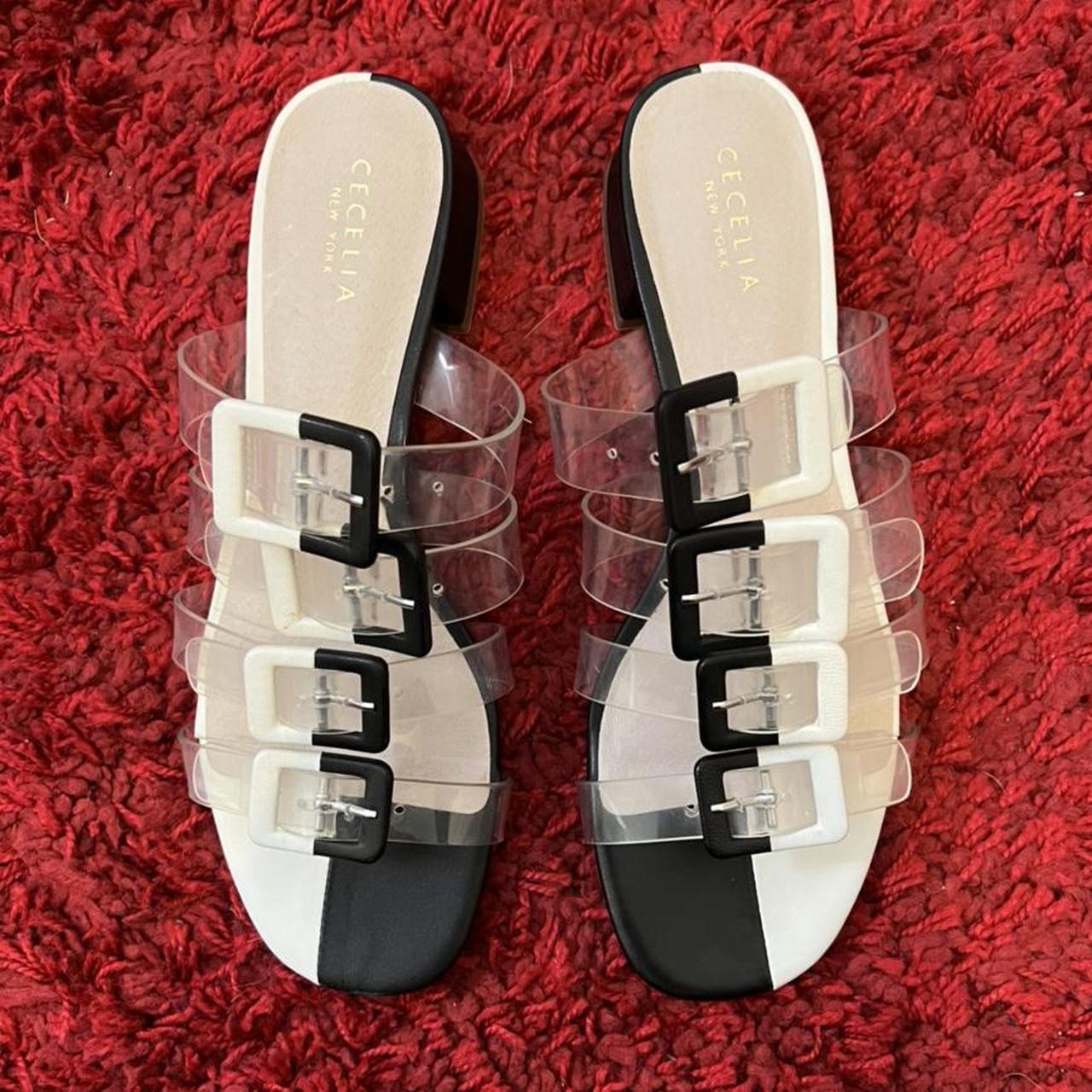 Two tone strappy Cecelia New York Black and white Depop