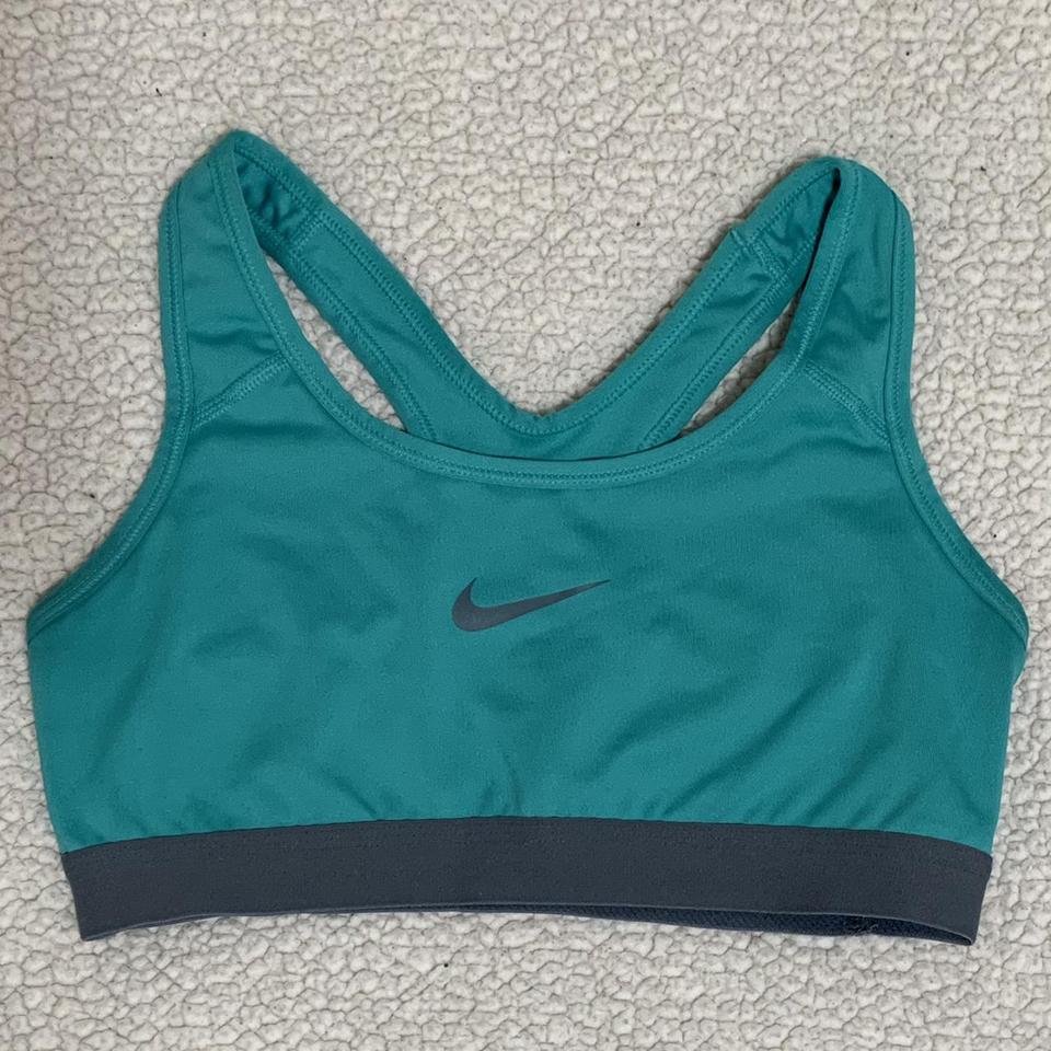 teal nike sports bra