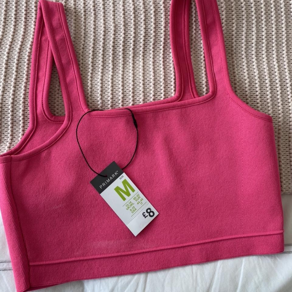 brand new primark hot pink square neck crop top!! - Depop