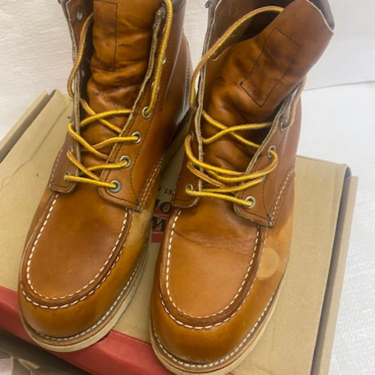 Red Wing 875 - Amber - UK 7.5 Boots have been worn... - Depop