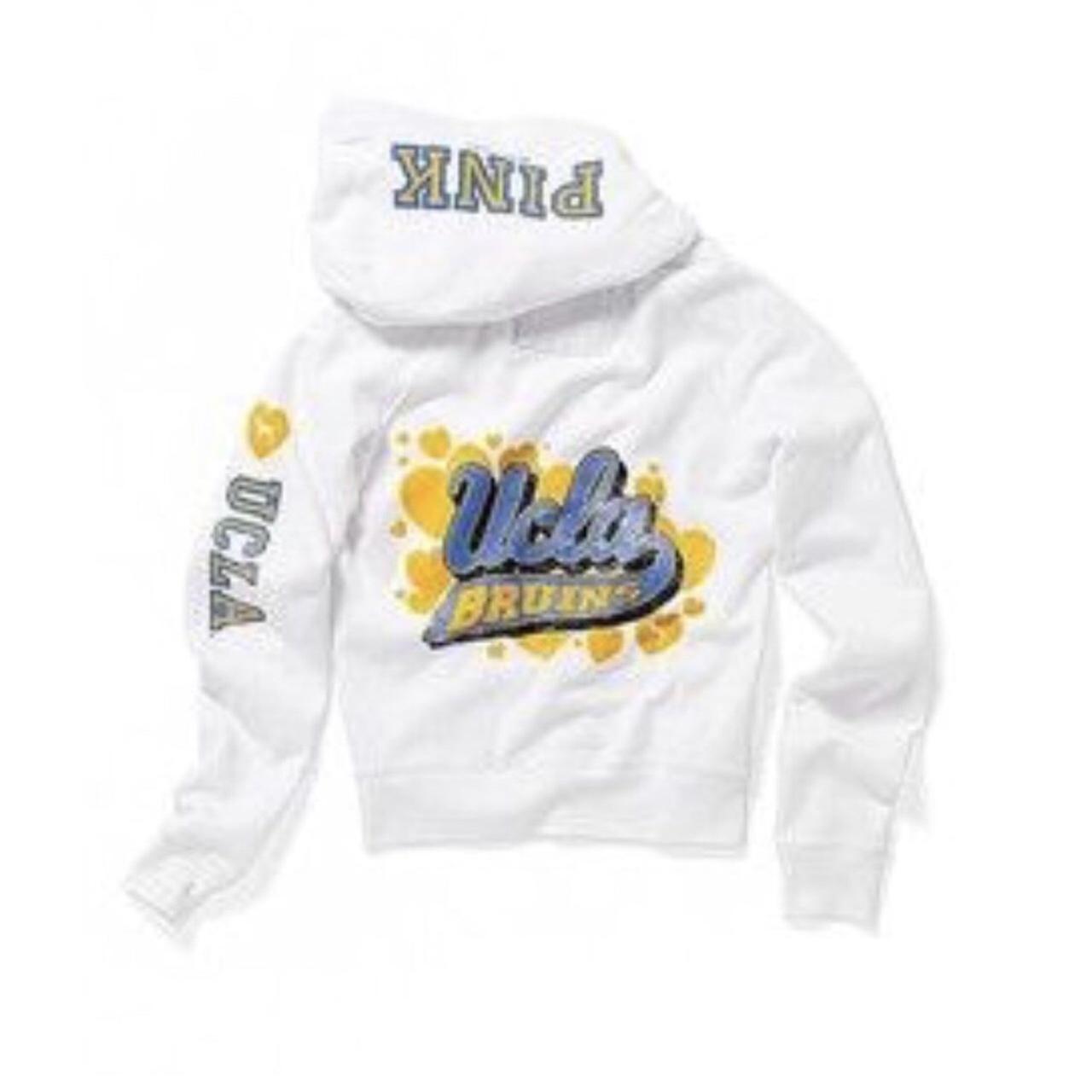 White LA Lakers hoodie with pink logo #LakersHoodie - Depop