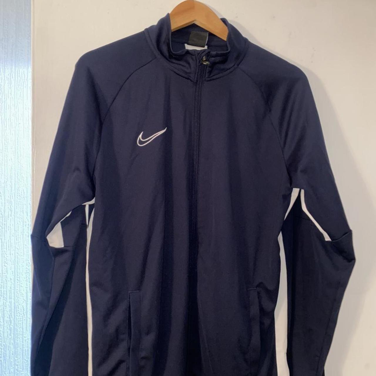 Nike Men's Navy and White Jacket | Depop