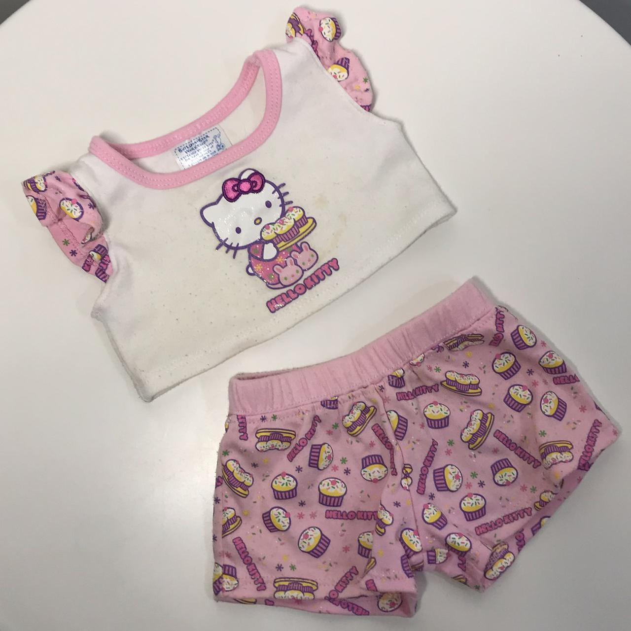 Hello Kitty Build A Bear pyjama set in white and... Depop