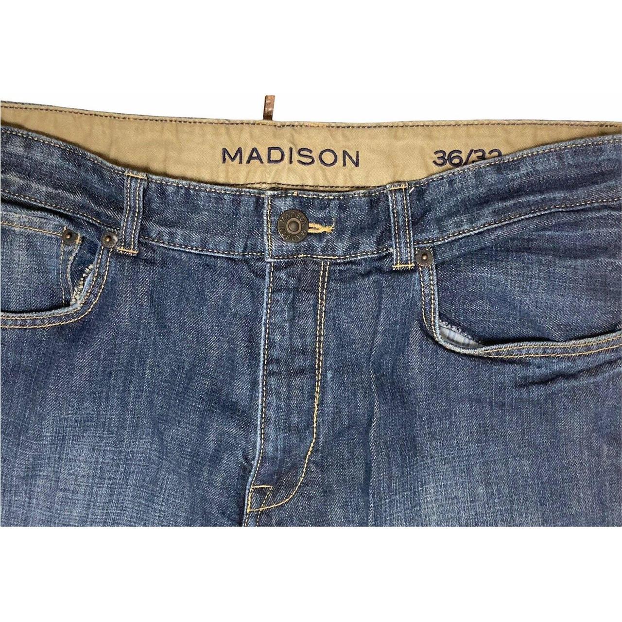 Madison Denim cheapest Straight Leg Boot Cut Jeans Size 36x32 Medium Wash