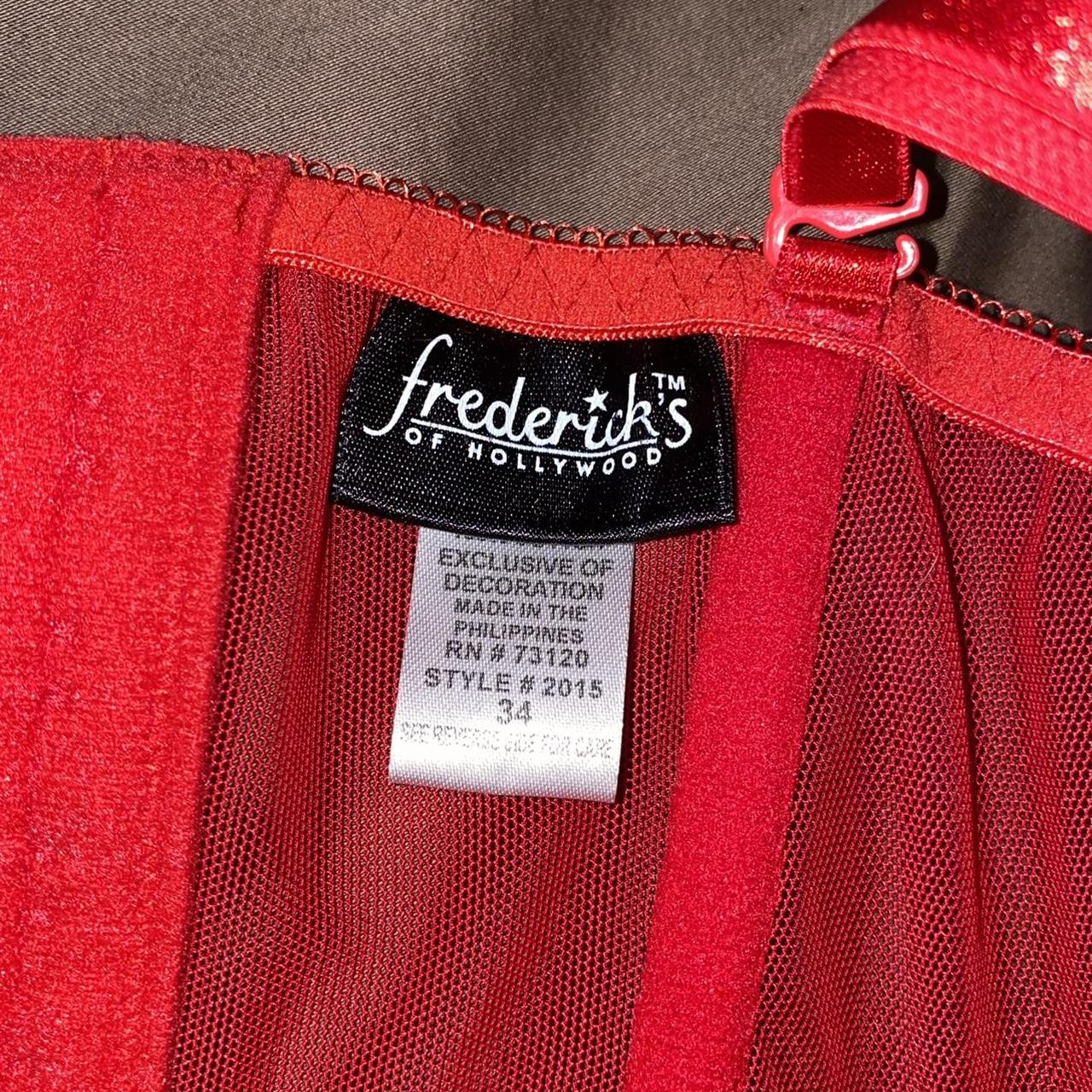 Frederick’s of Hollywood red velvet corset lingerie... - Depop