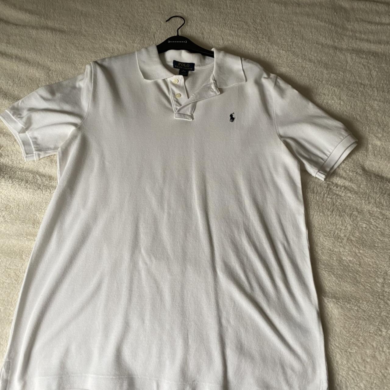 White Ralph Lauren Polo Size 18-20 (but will fit... - Depop