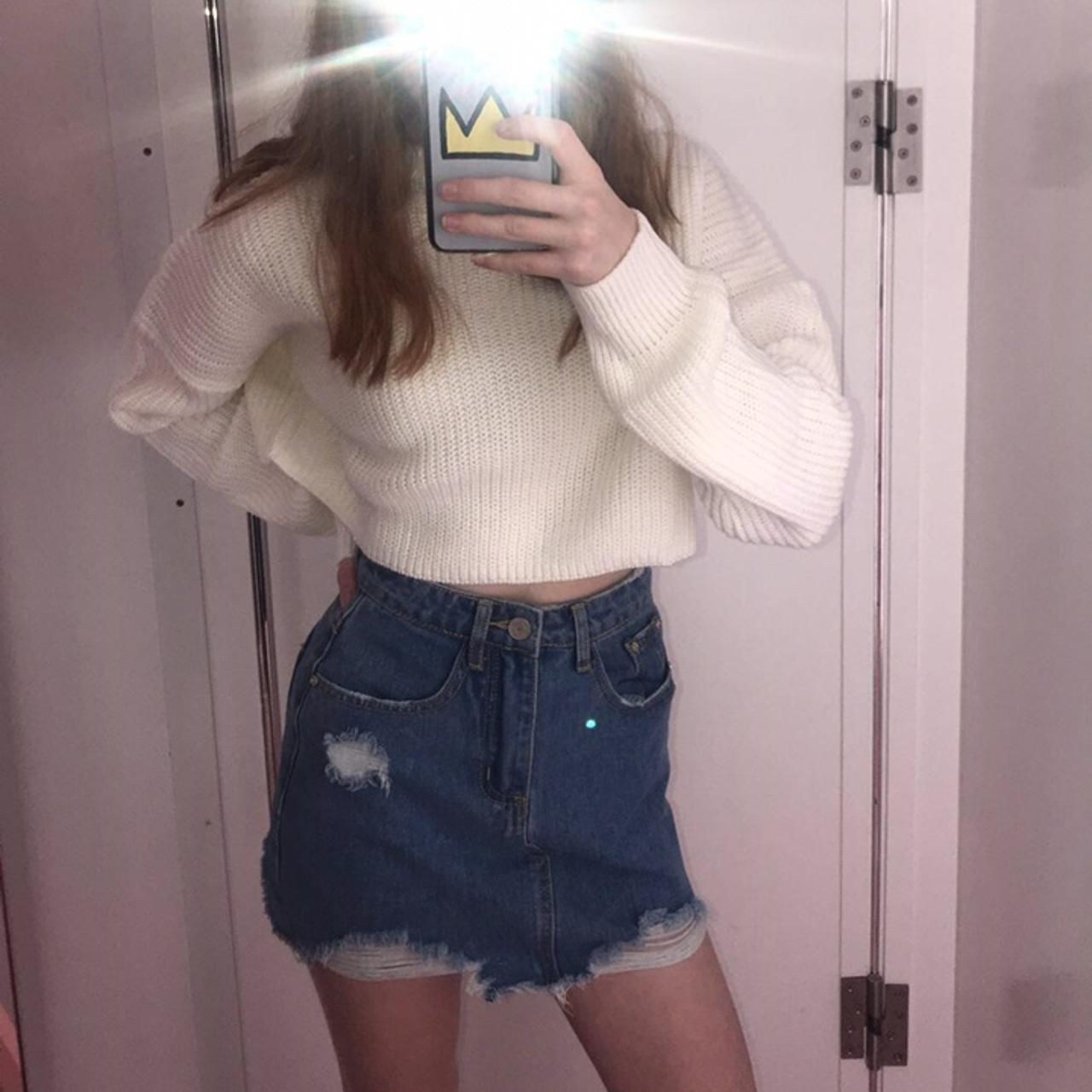 💗missguided denim skirt 💗slightly distressed,... - Depop