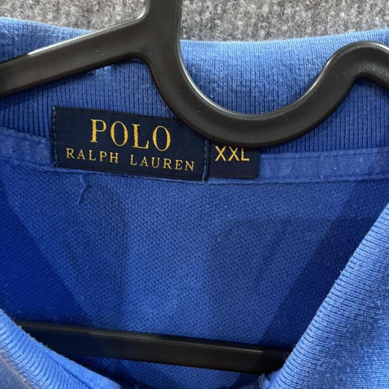 Blue Ralph Lauren polo XXL Long sleeve Good condition - Depop