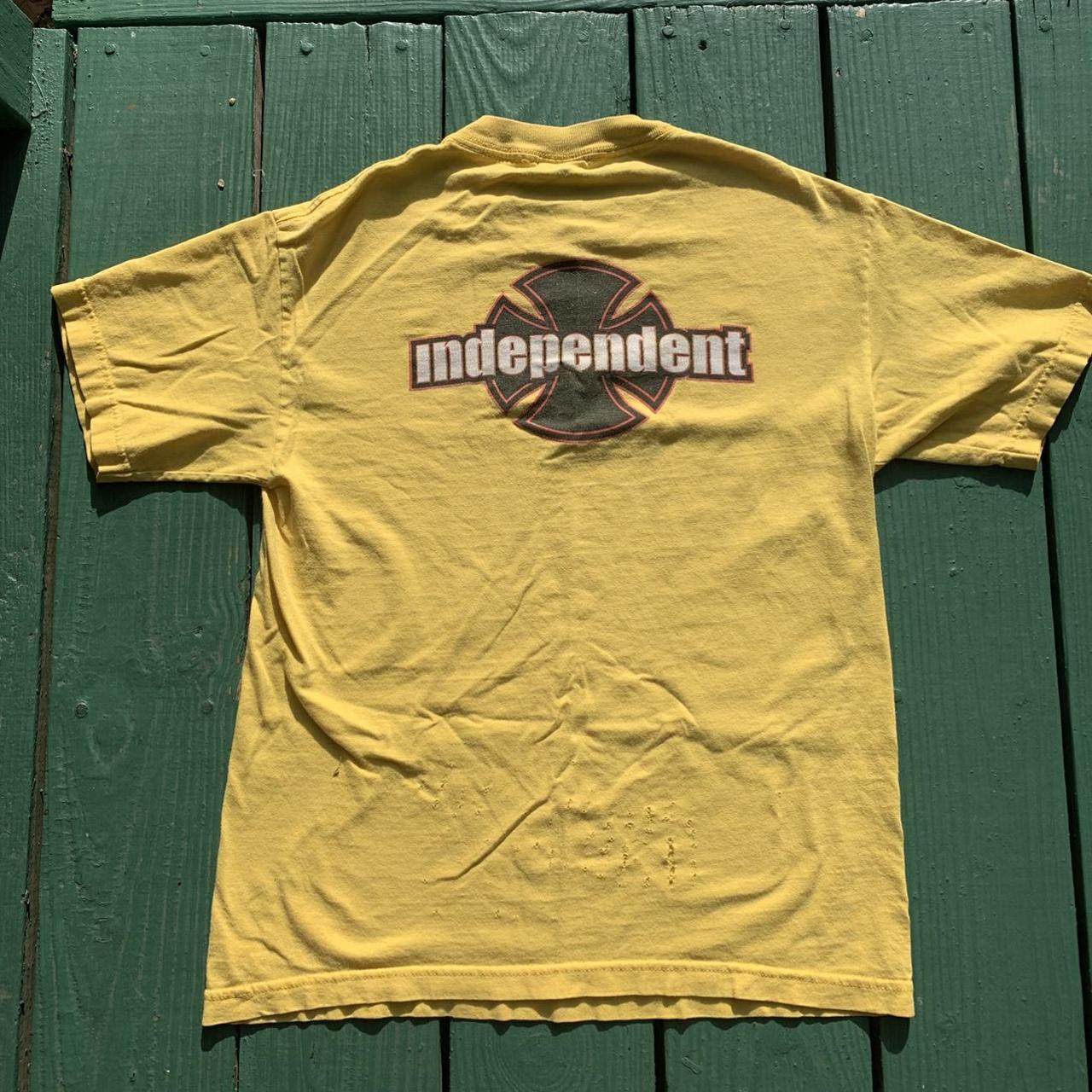 Independent Men's Yellow T-shirt | Depop