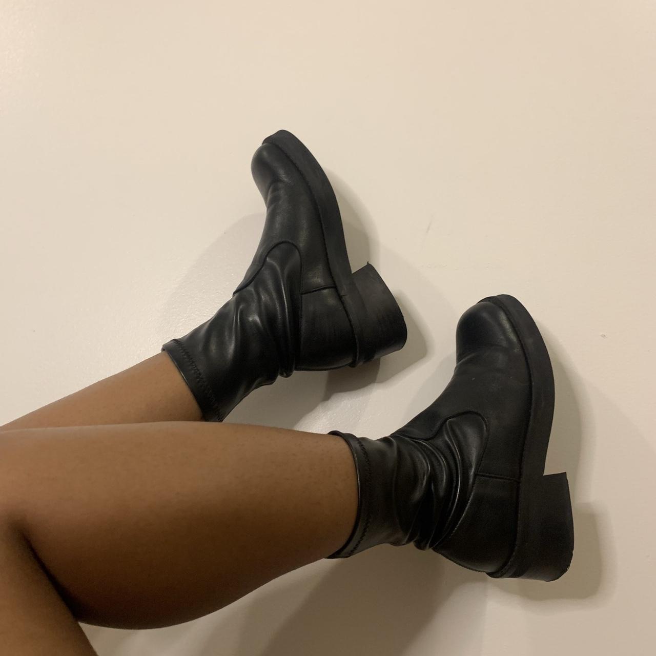 oliana black leather boots