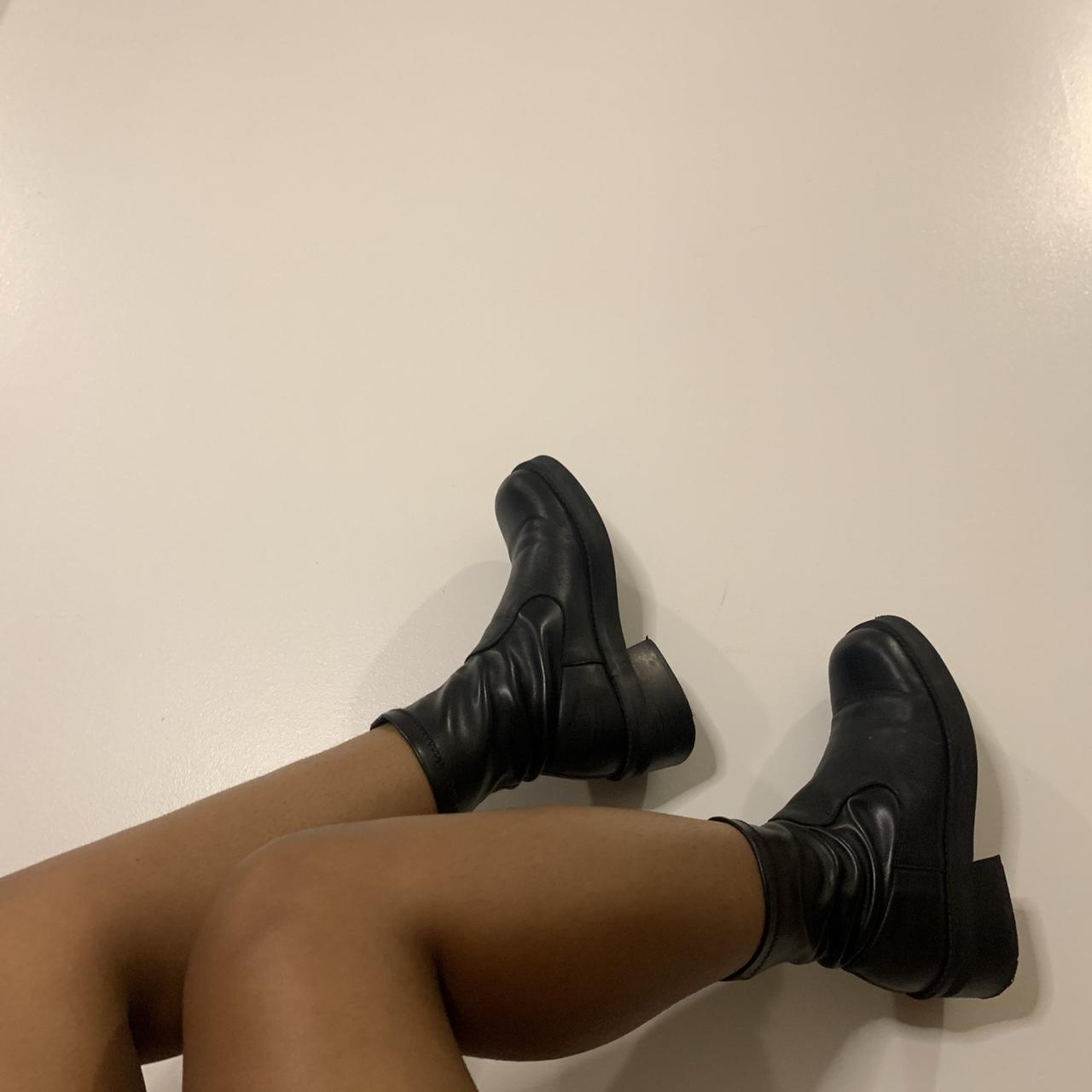 oliana black leather boots