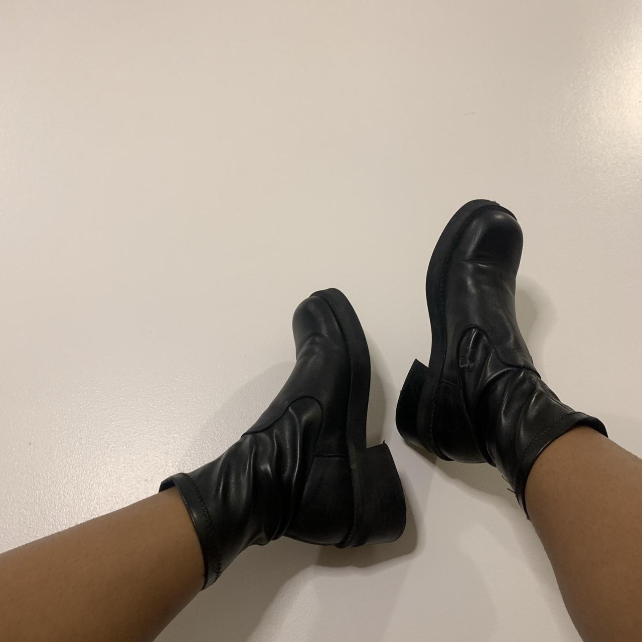 oliana black leather boots