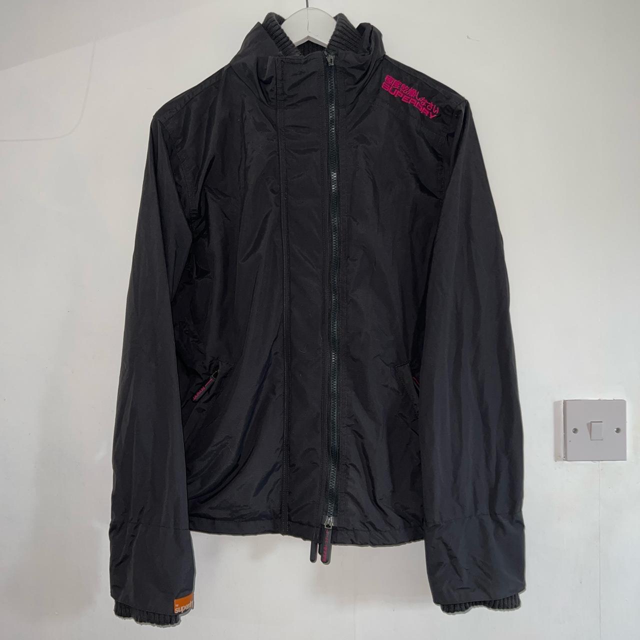 Superdry grey and pink on sale coat