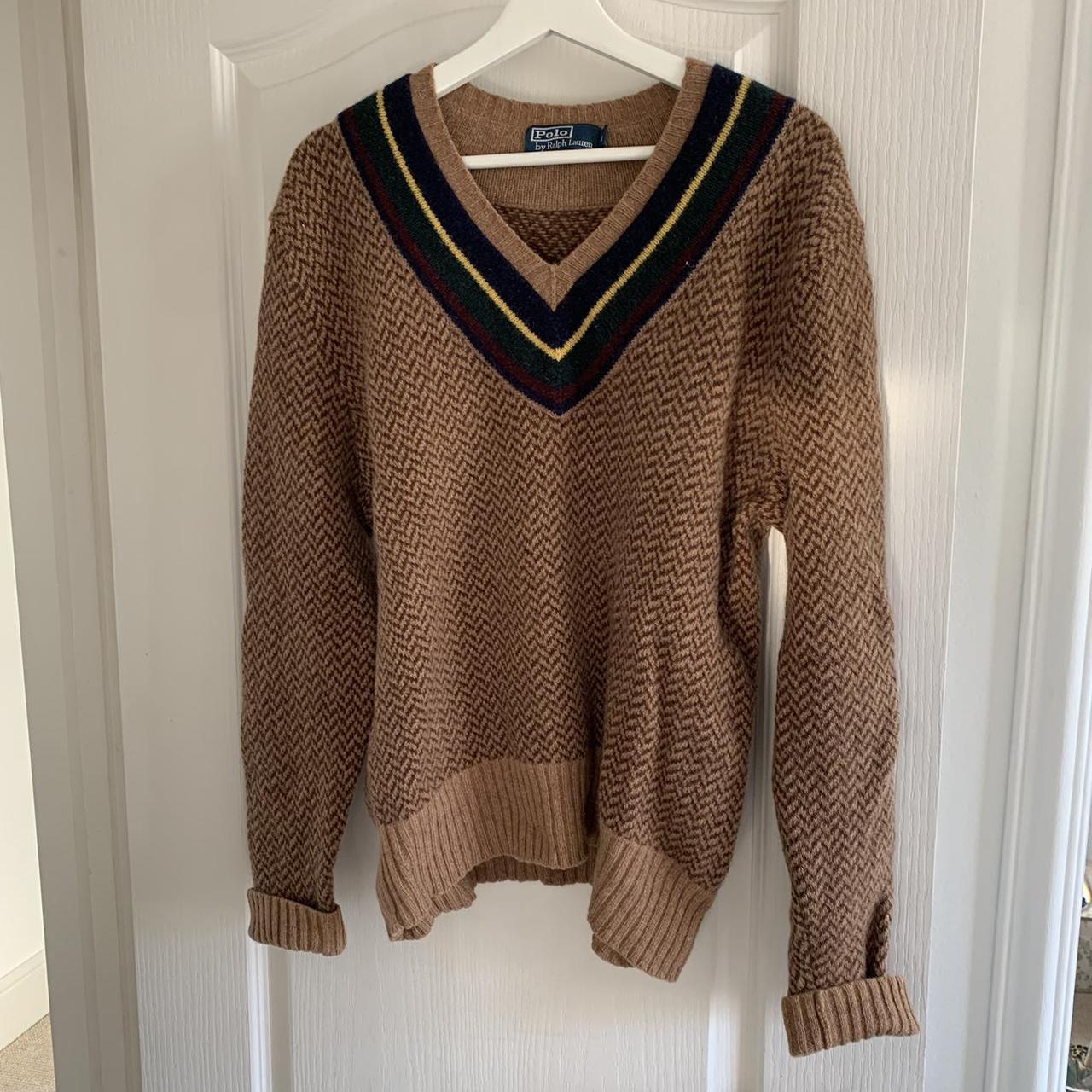 Vintage polo by Ralph Lauren Sweater Knitted... - Depop