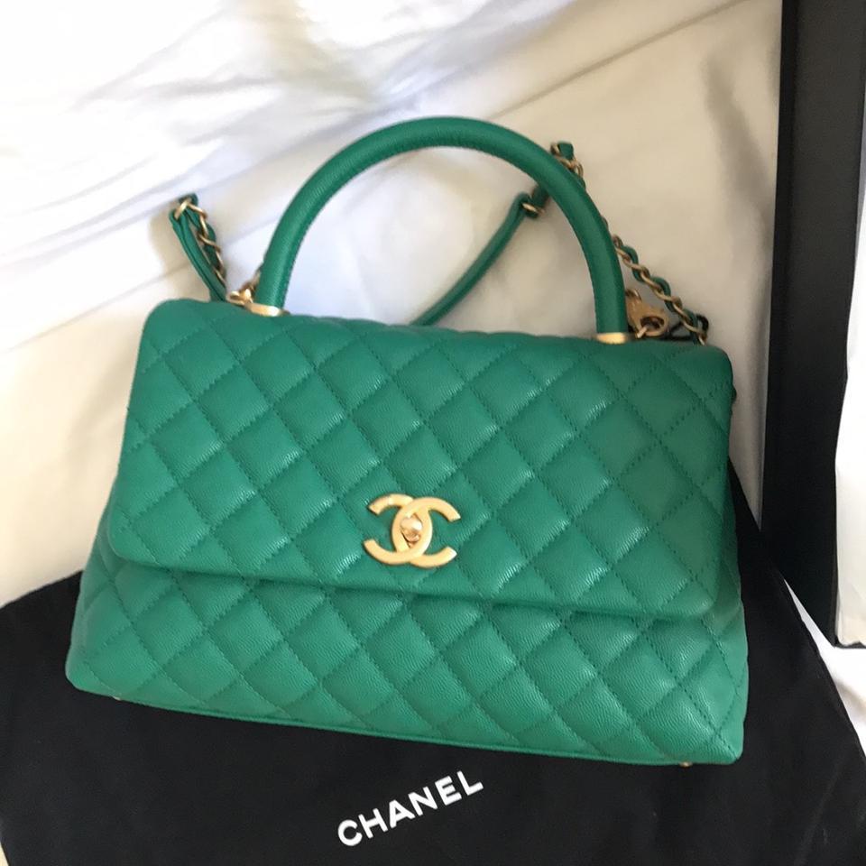 Chanel 18S Emerald Green Small Mini Coco Handle Flap Bag GHW – Boutique  Patina
