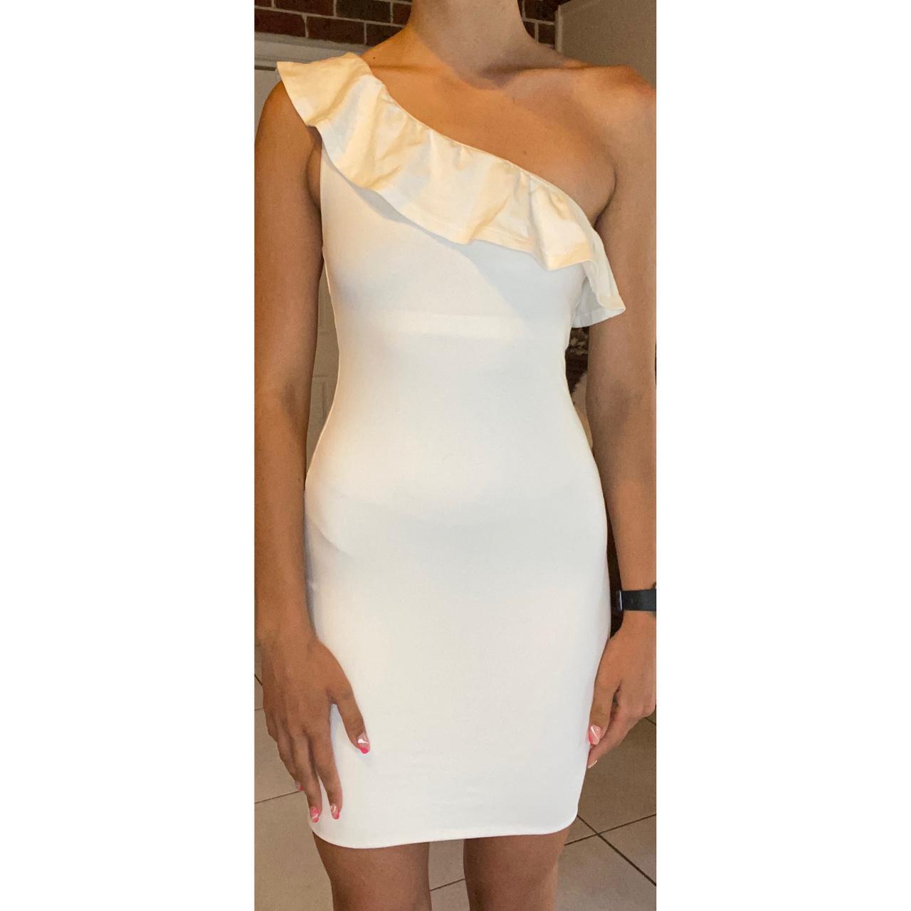 Kookai Vanilla Salsa Dress White Midi Dress with. Depop