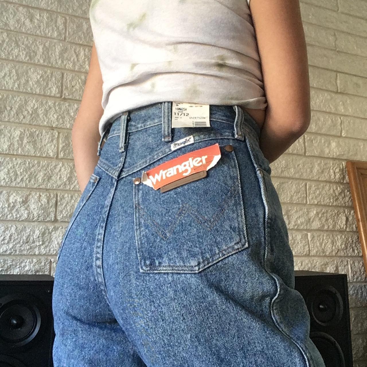 Vintage rare deadstock Wrangler jeans! Has cute... - Depop