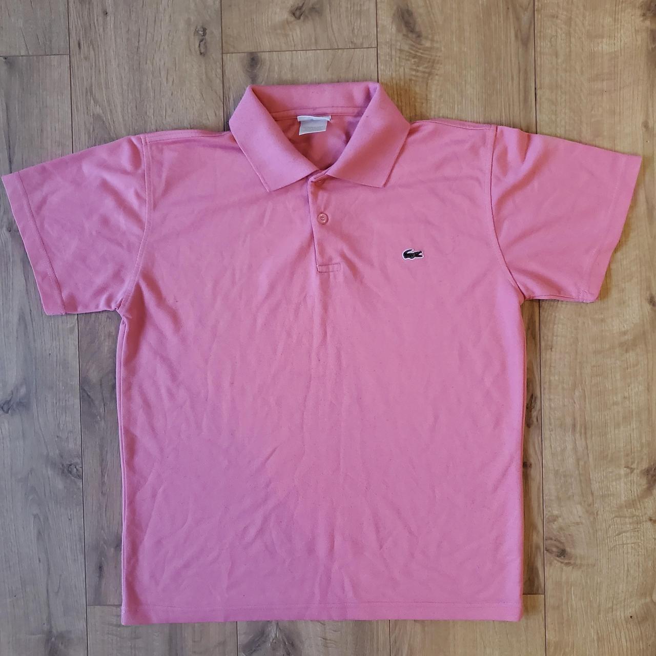 Lacoste Men's Blue and Pink Polo-shirts | Depop