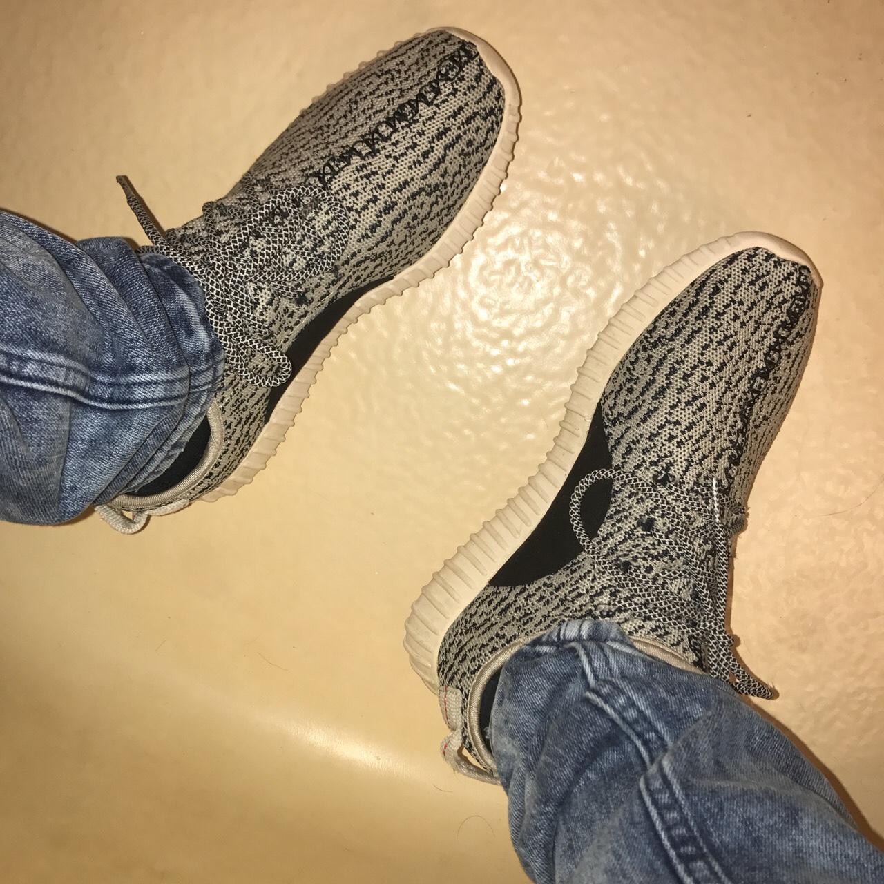 turtle dove yeezy on feet