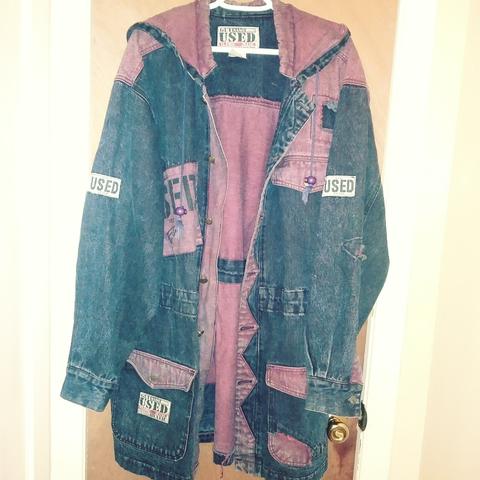 Vintage get used by elie denim jacket in excellent... - Depop