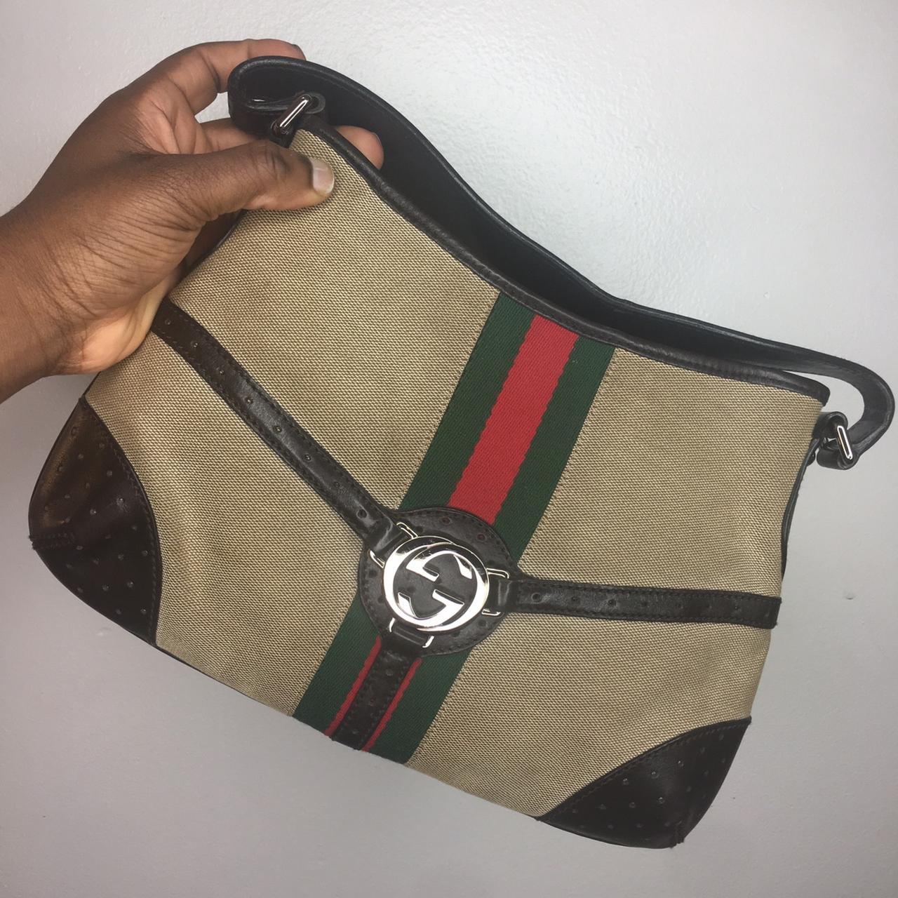 Gucci Canvas Hobo Shoulder Bag This authentic Gucci Depop