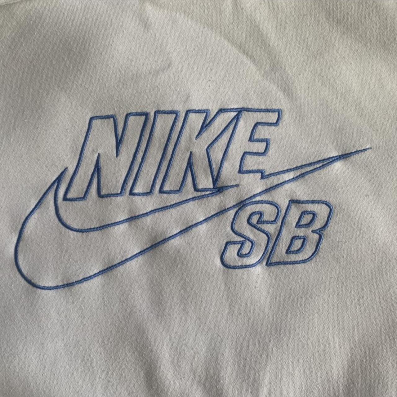 White Nike SB hoodie Worn handful of times -... - Depop