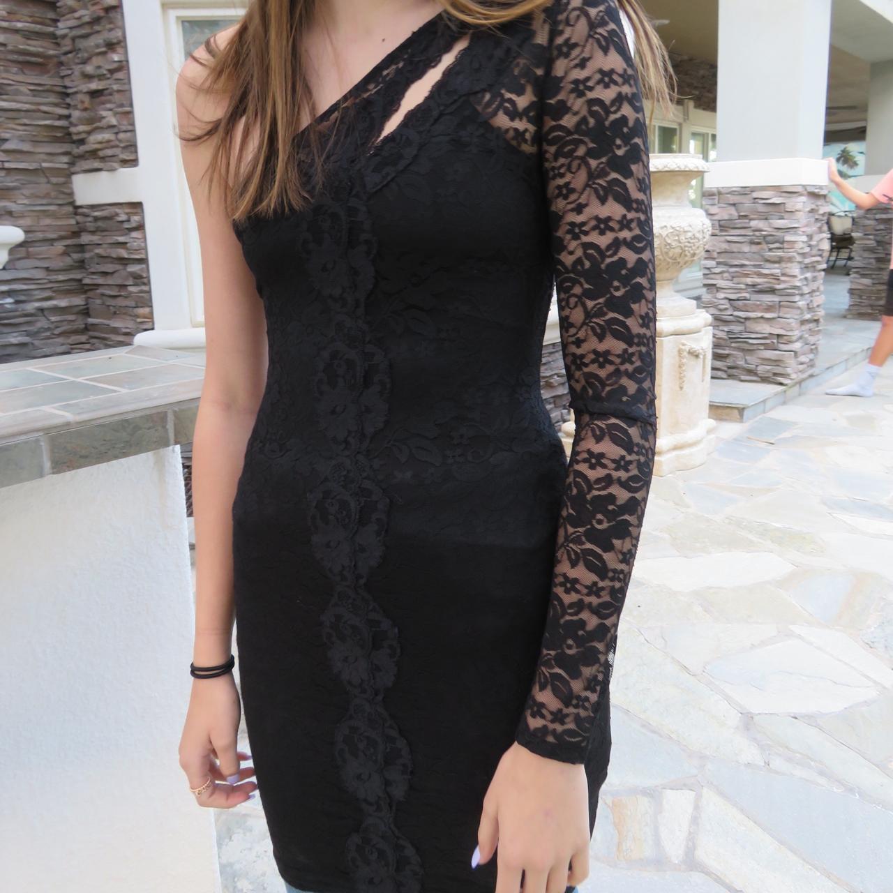 boho maxi dress lace Black Boho Lace Maxi Dress – V-Neck A-Line Ankle Length Dress in Black | Women's Boho Fashion | XL main image 0