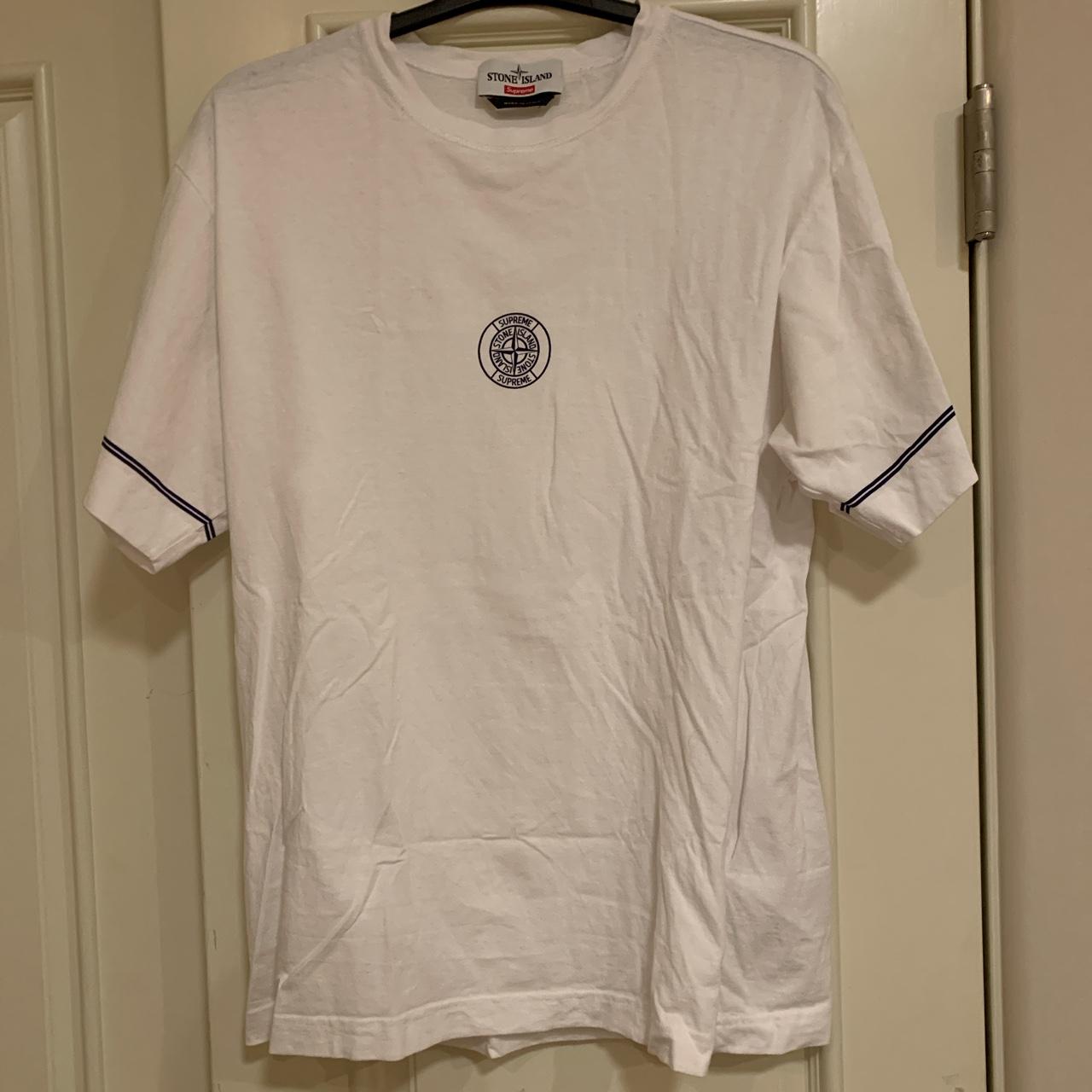 Supreme/Stone Island Tee FW17 Condition... - Depop