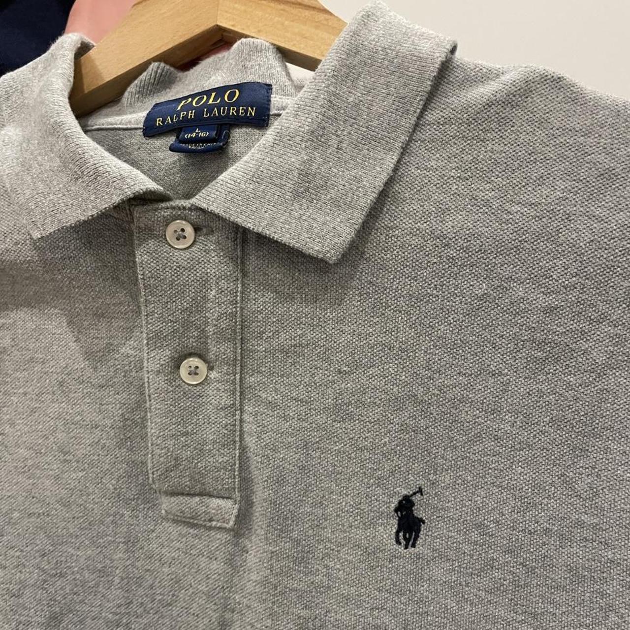 Ralph Lauren Men's Grey and Navy Polo-shirts | Depop