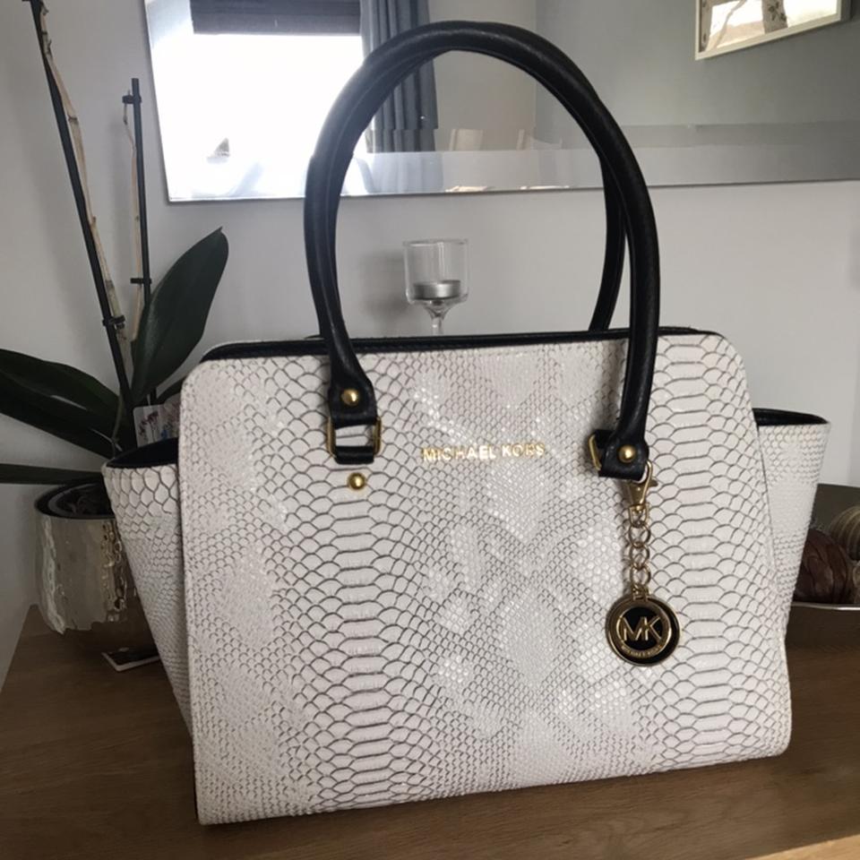 Michaels Kors white 2013 Speedy handbag, pre-own - Depop