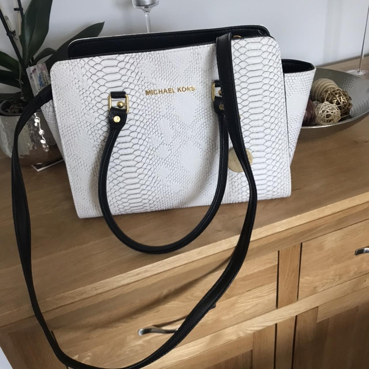 Michaels Kors white 2013 Speedy handbag, pre-own - Depop