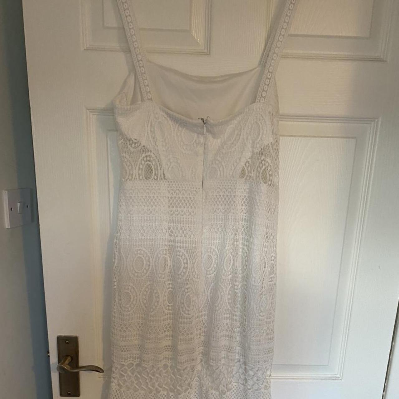 ASOS midi length white dress Size 12 Excellent... - Depop