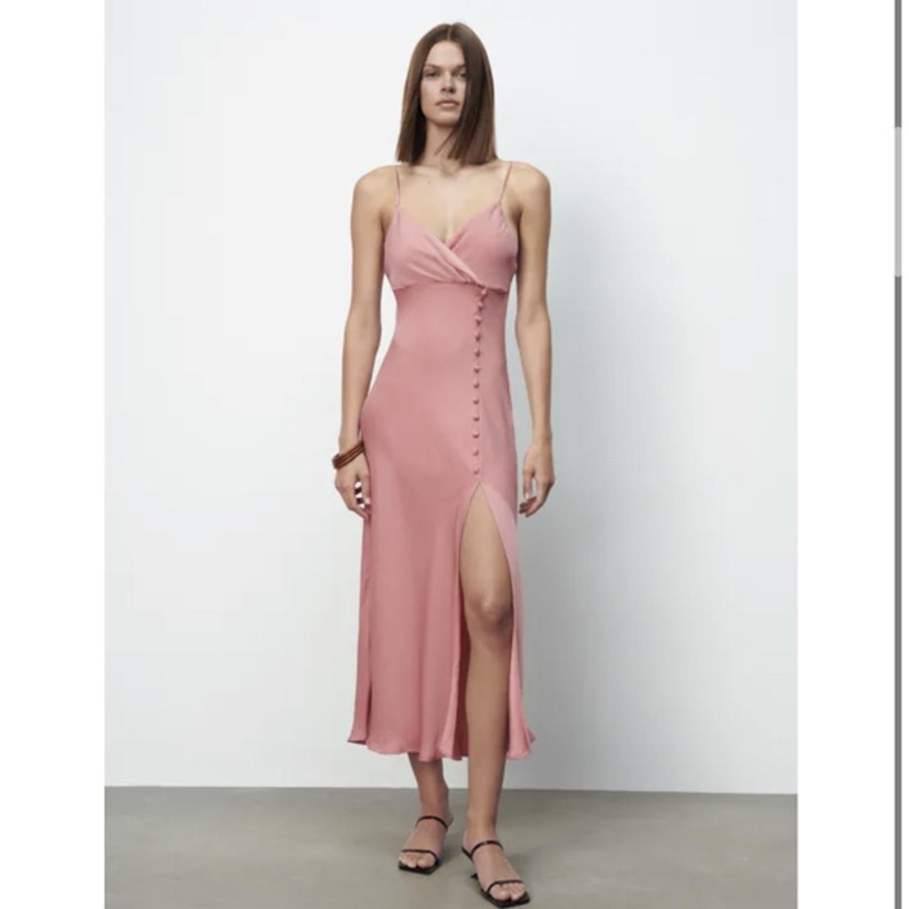 zara pink camisole dress