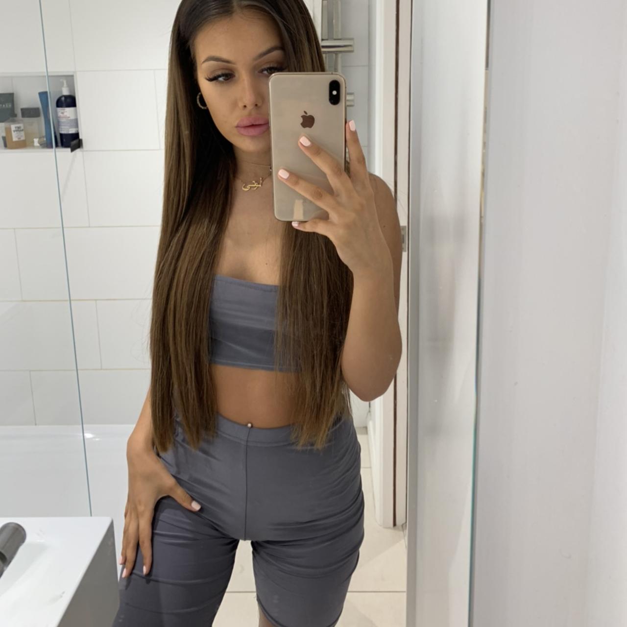 Boohoo Slinky Grey Cycling Shorts Bradley