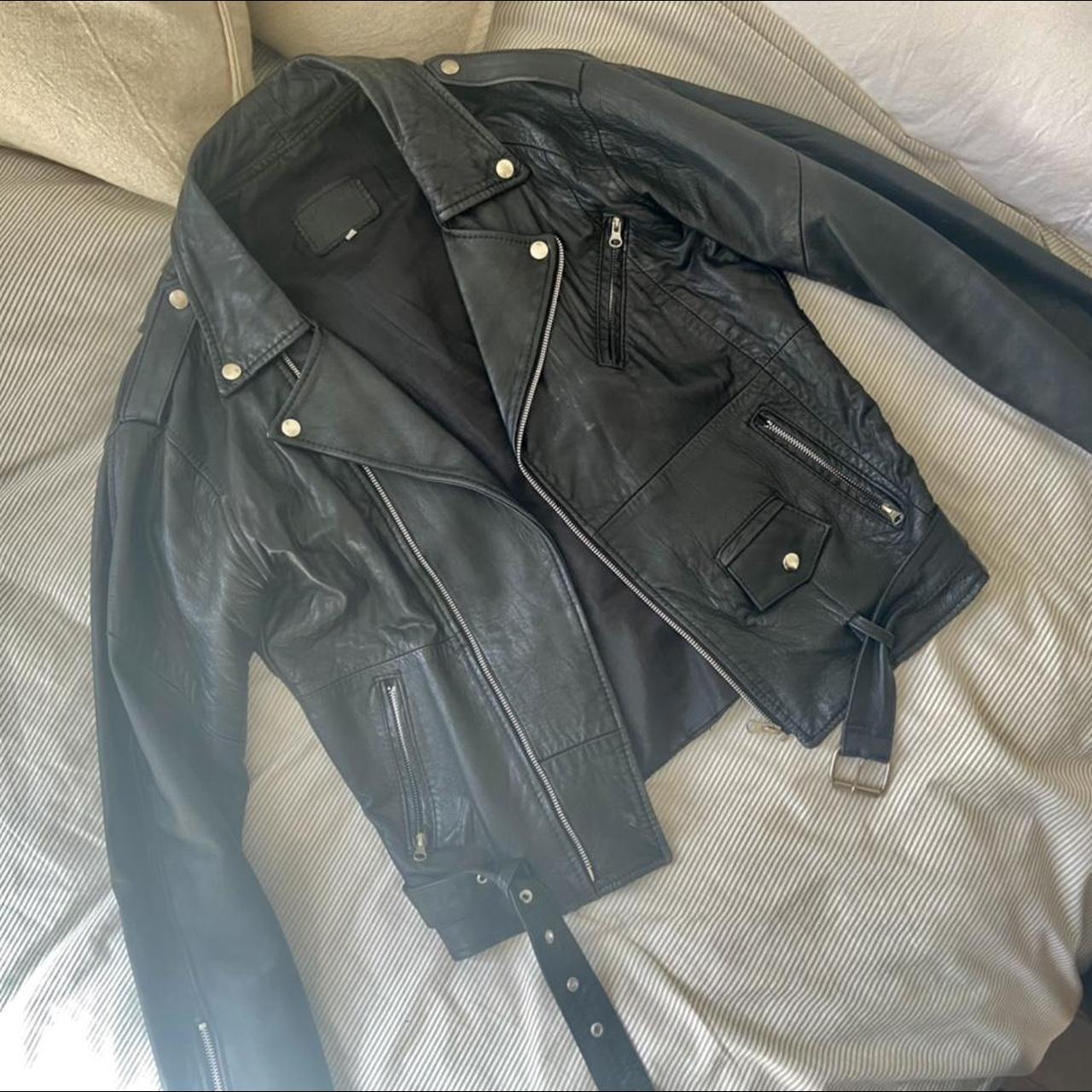 Oversized Biker Jacket. Worn only a handful of... - Depop