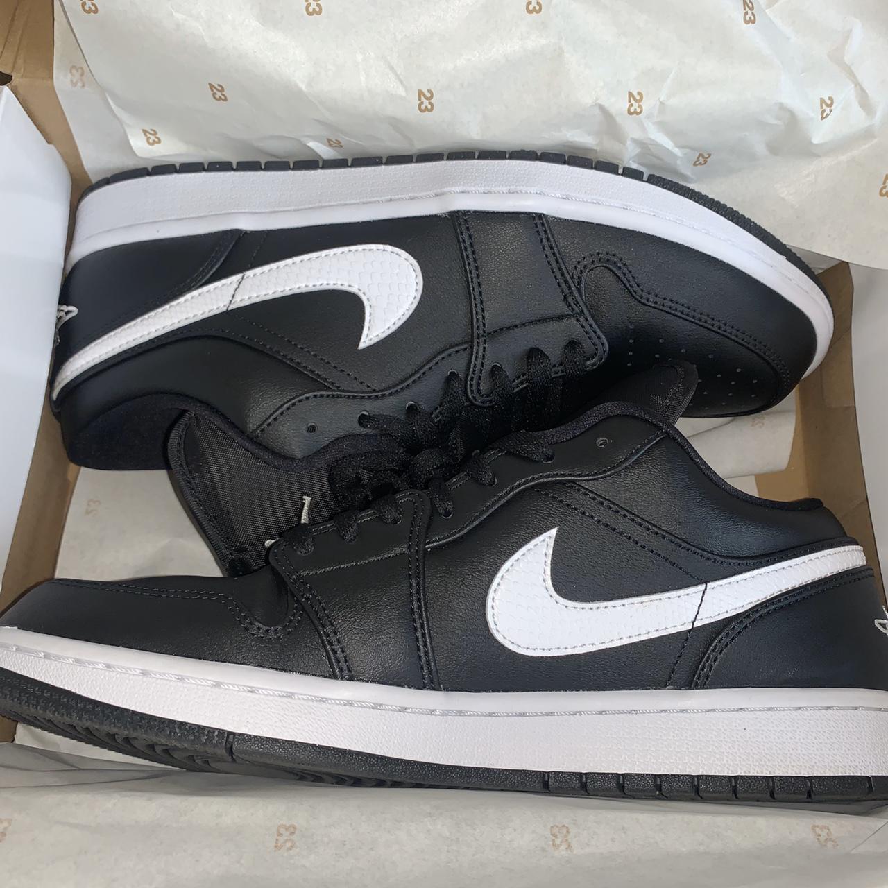 Nike Jordan 1 Low women’s in black and white... - Depop