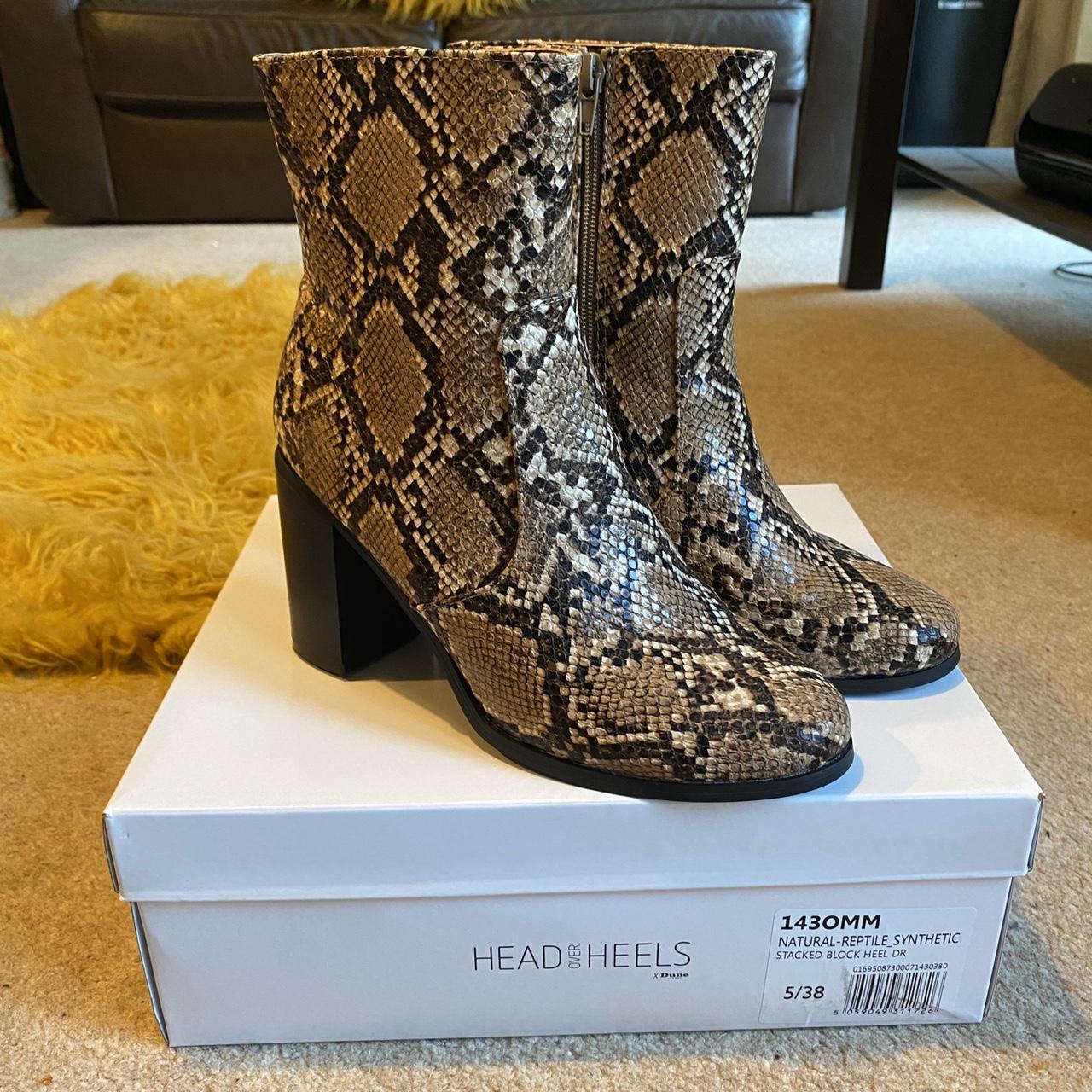 dune snakeskin ankle boots