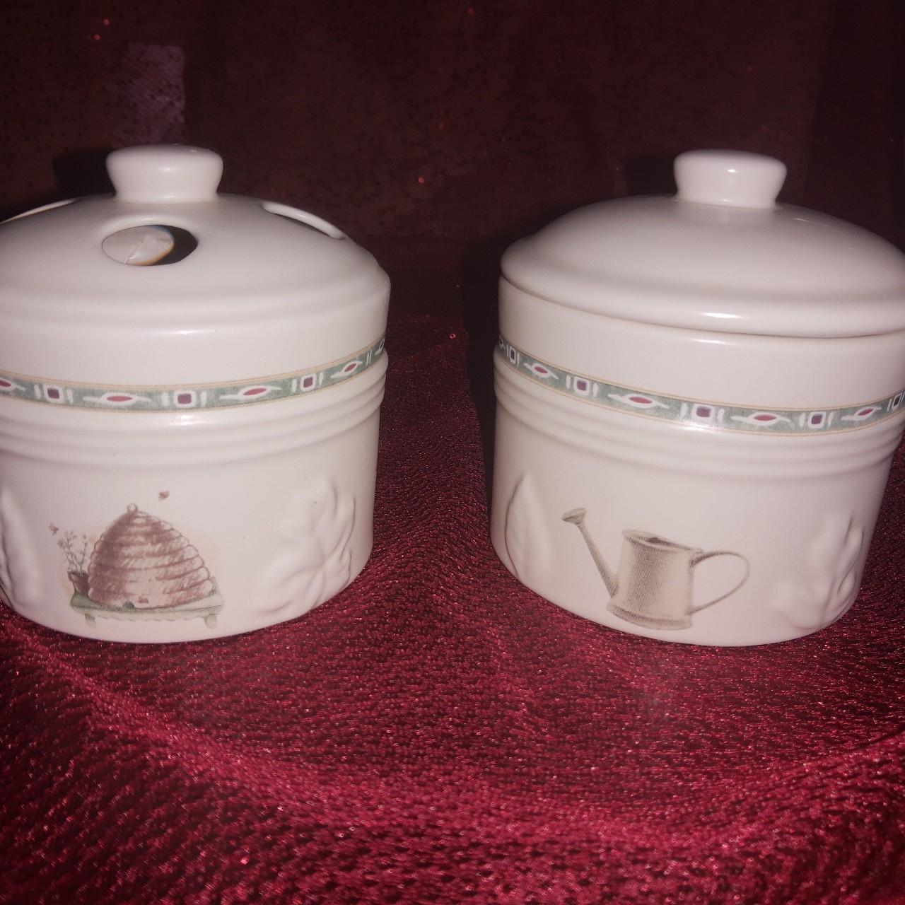 Pfaltzgraff Naturewood ceramic bathroom set 3pc Depop
