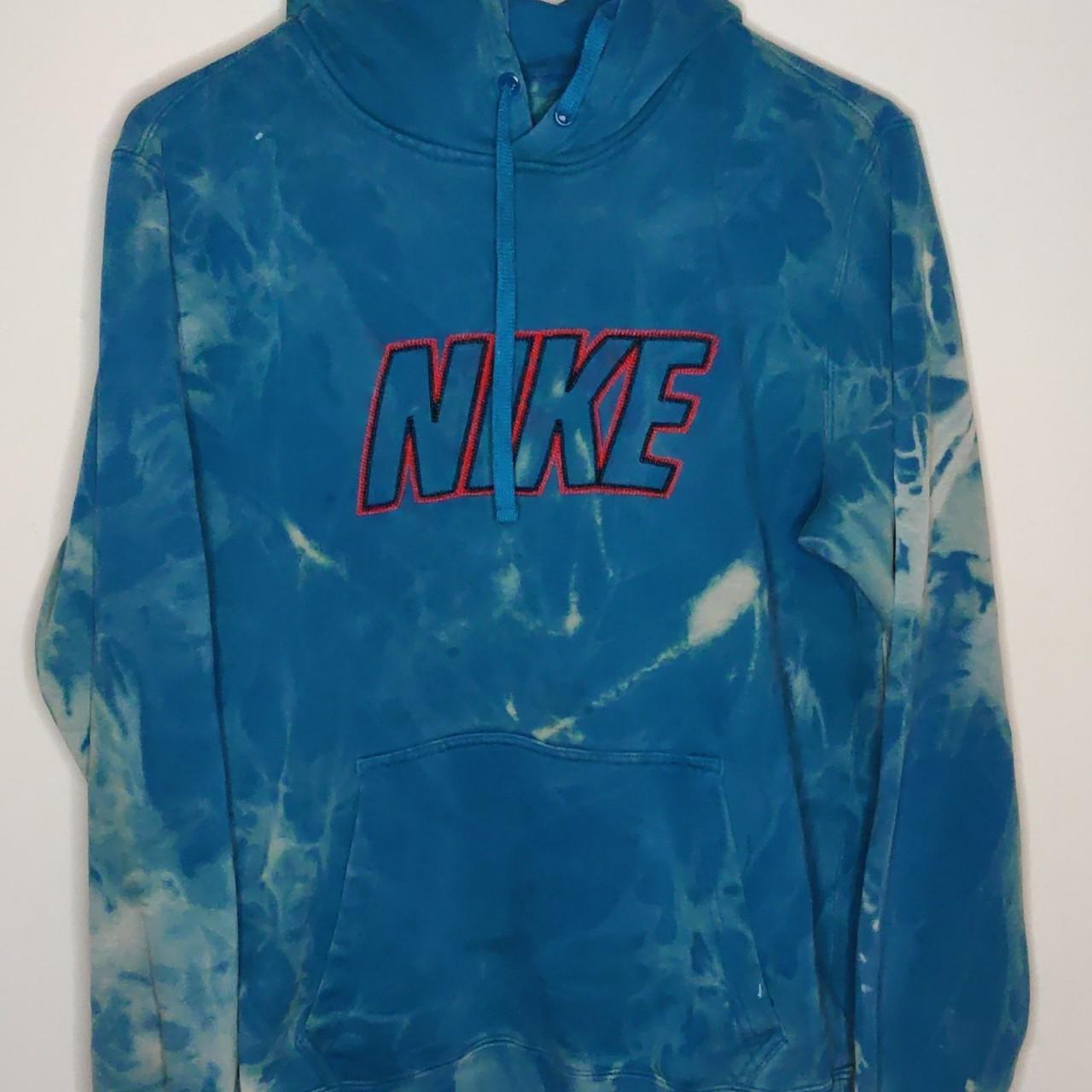 Nike tie dye hoodie blue hot sale